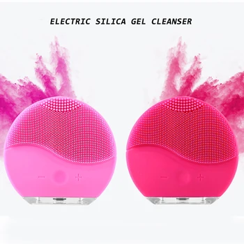 

Mini Electric Silicone Ultrasonic Face Cleaning Brush Portable USB Charging Deep Pore Skin Washing Massage Vibration Cleaner