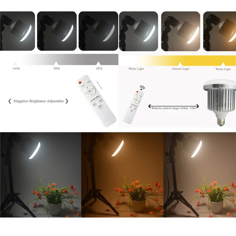 LED Professional photography lamp 95W Adjustable Wireless remote control three color video light 30