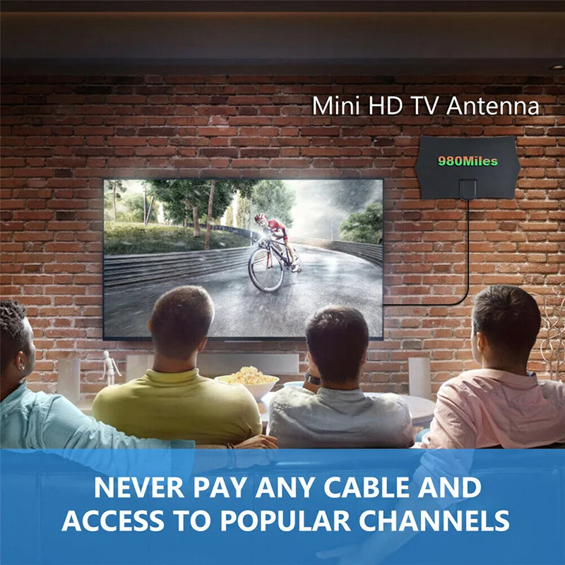 980 Mile Range Antenna TV Digital HD Skywire Antena Digital 1080p Indoor Home XR649