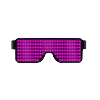 

2020 LED Glowing Glasses DIY Lighting Text Eyeglasses USB Rechargeable Flashing Neon Luminous Glasses Halloween Party Decoration
