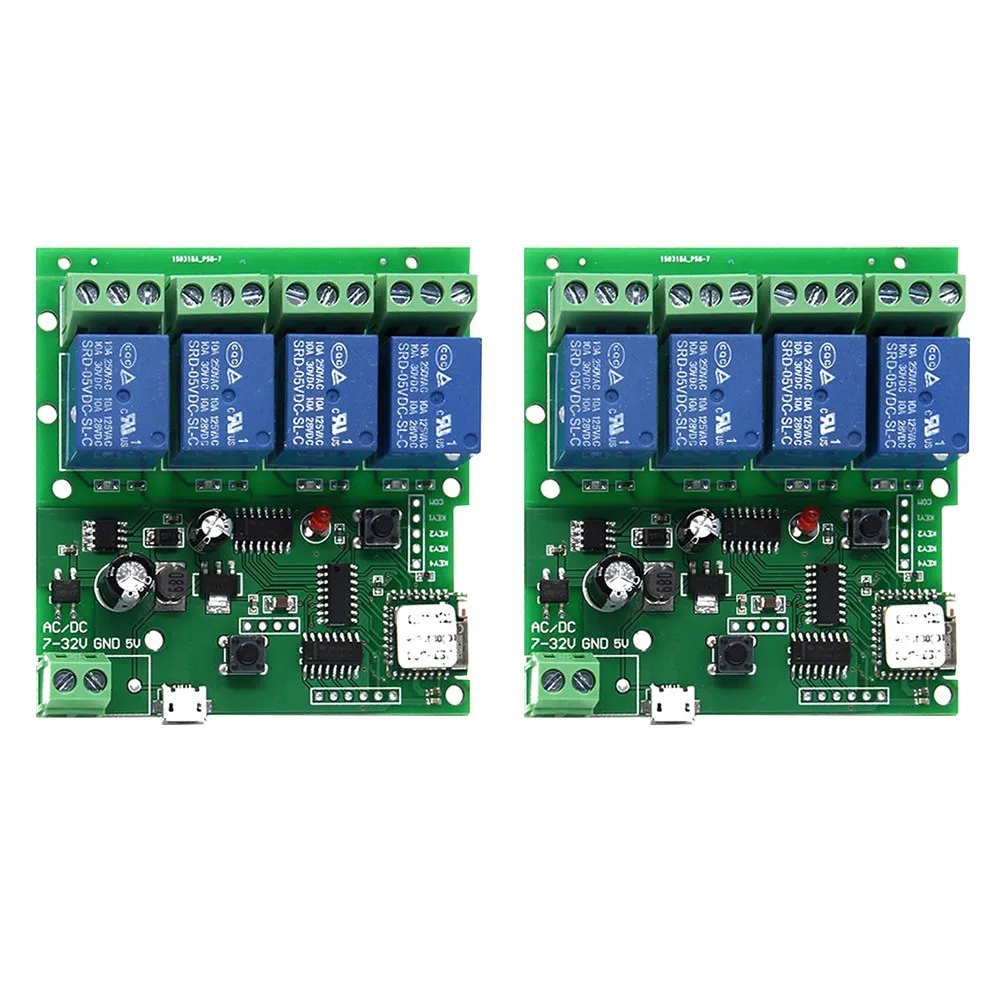 B DC 5V 7-32 в пост 4-канальный WiFi Беспроводной контроль релейного переключателя модуль APP Управление - Цвет: B