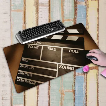 

clapperboard movie spotlight Extra Large Gaming Mousepad Natural Rubber Gaming Mouse Mat with Lock Edge Free Shipping