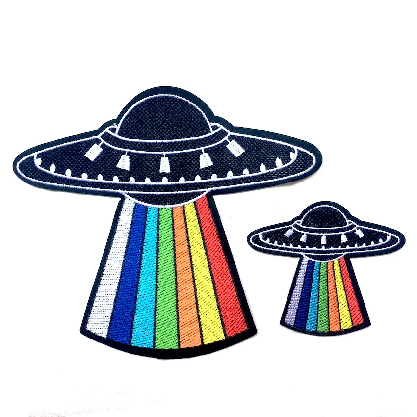 

Wholesale Fashion Cool UFO Iron on Embroidered Applique Patches, Iron on Patches Applique for Clothes Hats LSHB642