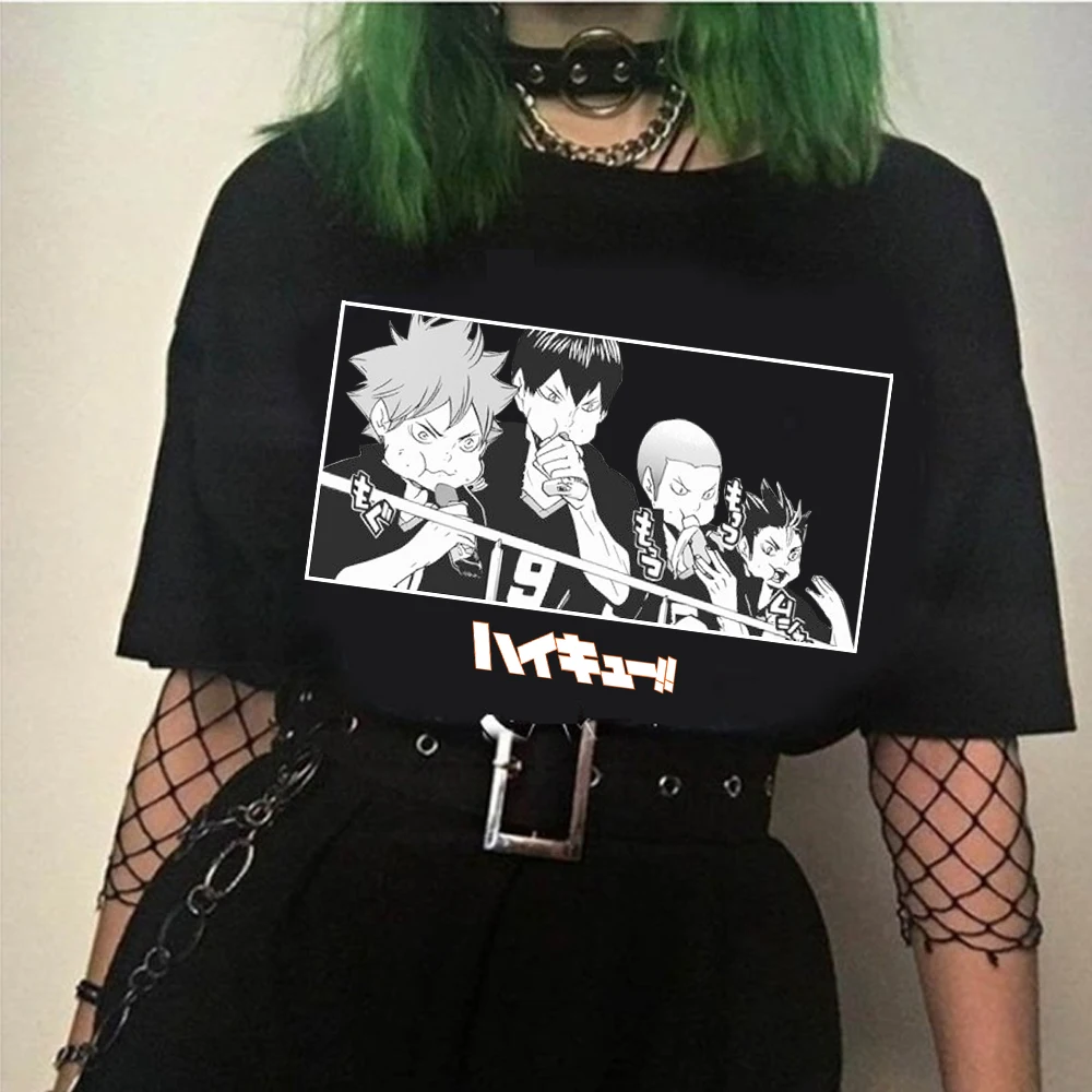 Футболка мужская Haikyuu с милым мультяшным графическим рисунком забавный топ в