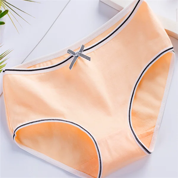 023-Skin colour Женские трусы из чистого хлопка, новинка, яркие однотонные, милые, маленькие, свежие, большие, женские трусы 023 - Цвет: 023-Skin colour