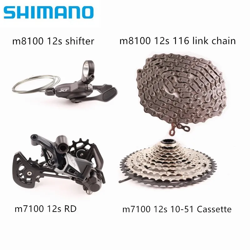 SHIMANO DEORE SLX M7100 XT m8100 12 Скоростей набор MTB для горного велосипеда кассета 11-50T задний