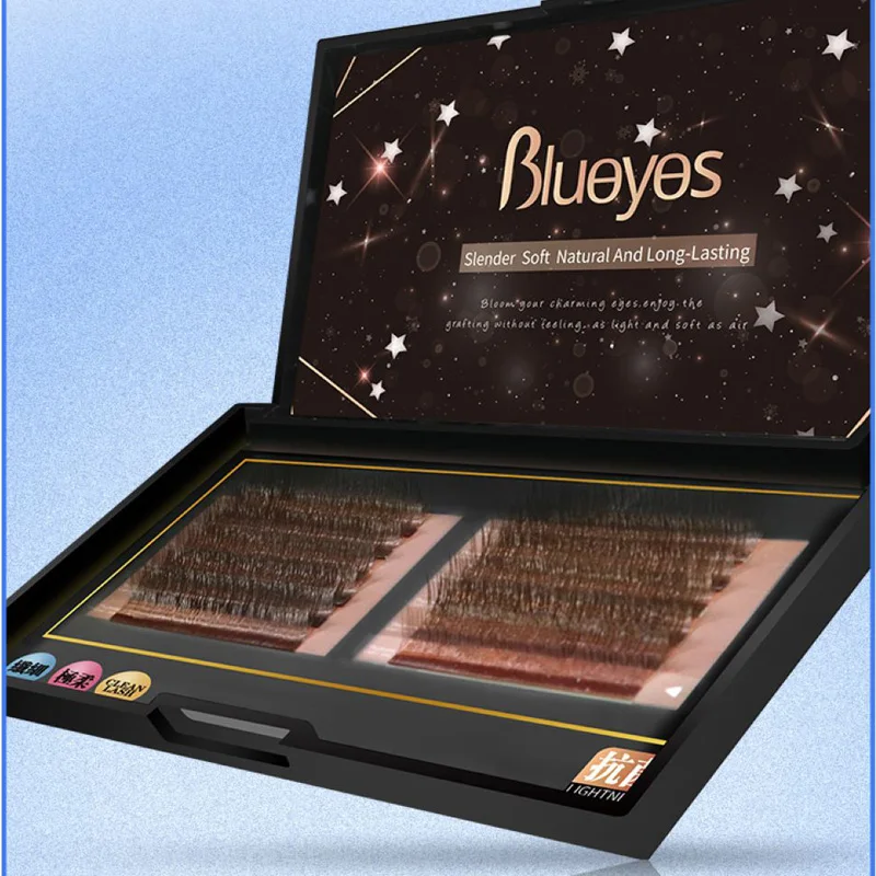 Blueyes ресницы Y Форма объем Поддельные упаковка коробка для наращивания Сплит