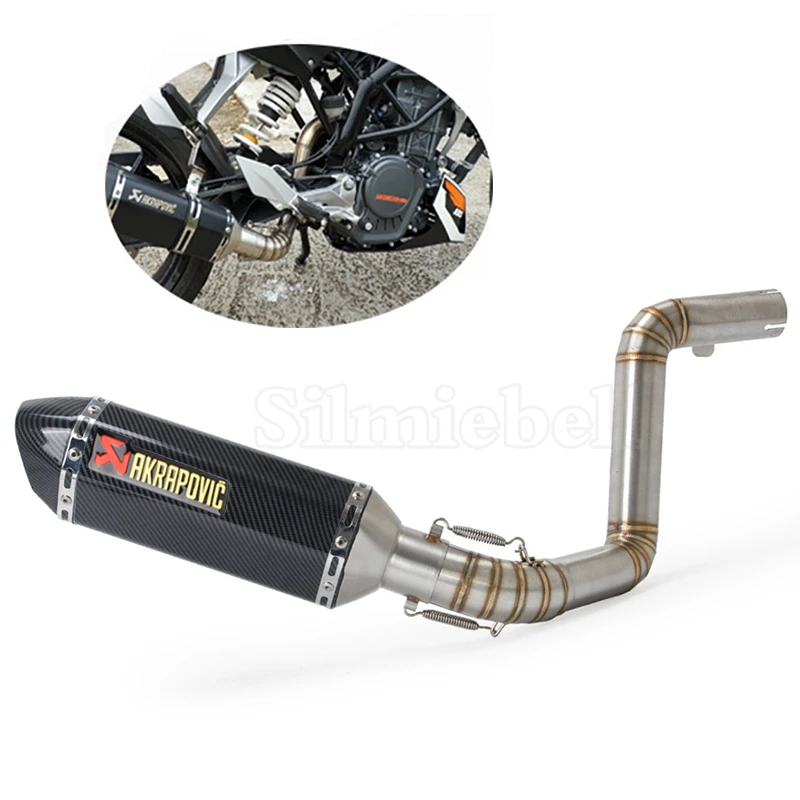 

Motorcycle Modified Slip On pipe For KTM DUKE 125 200 250 390 Akrapovic Exhaust Full System Muffler Escape 2011-2016
