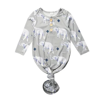 

2020 Newest Hot Baby Bedding Clothing Newborn Baby Cotton Swaddle Blanket Wrap Long Sleeve Sleeping Bag Elephant Swaddle 0-6M