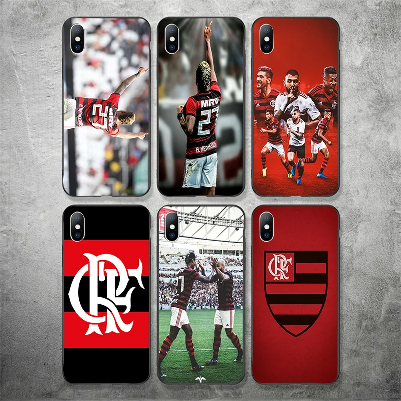 

Henrique Case For iPhone XR 11 Pro XS Max X 5 5S Silicone Cover DIY Flamengo RJ FC For iphone 7 8 6 S 6S Plus 7Plus Case Bear
