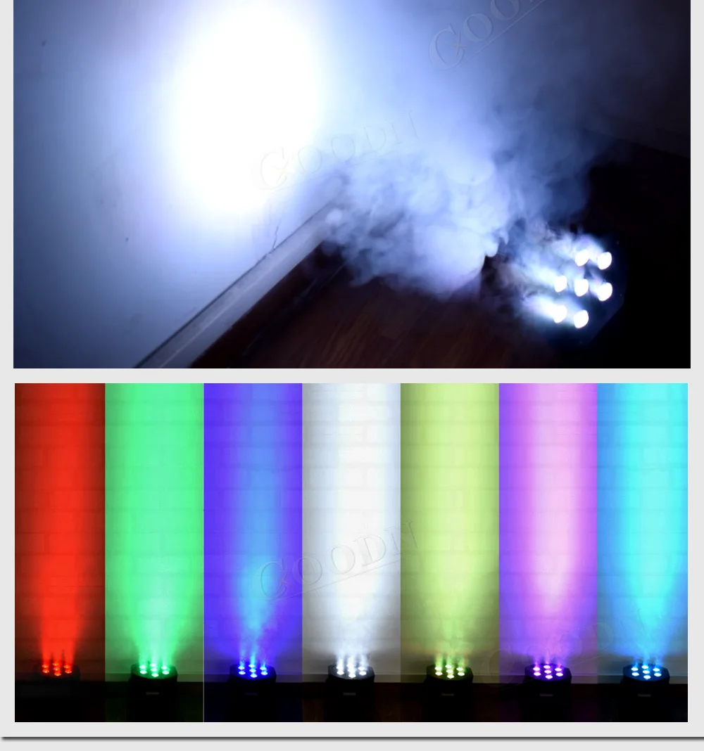 7X12 Вт led Par огни RGBW 4в1 плоский par led dmx512 Дискотека освещение Профессиональный Сценический dj оборудование
