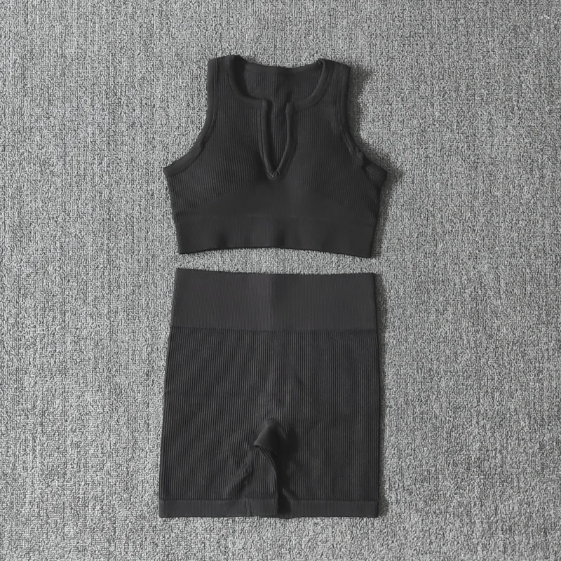 2/4/6PCS Seamless Women Yoga Set Workout Sportswear Fitness Bra Sport Pants Gym Clothing High Waist Leggings Shorts Sports Suits