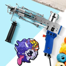 Corte Pilha Do Tapete Acolchoamento Arma elétrica Tapete Acolchoamento Arma 5 40 Etapas Casa De Máquina De Tricô DIY Ferramentas de Alta Velocidade Máquina de Flocagem