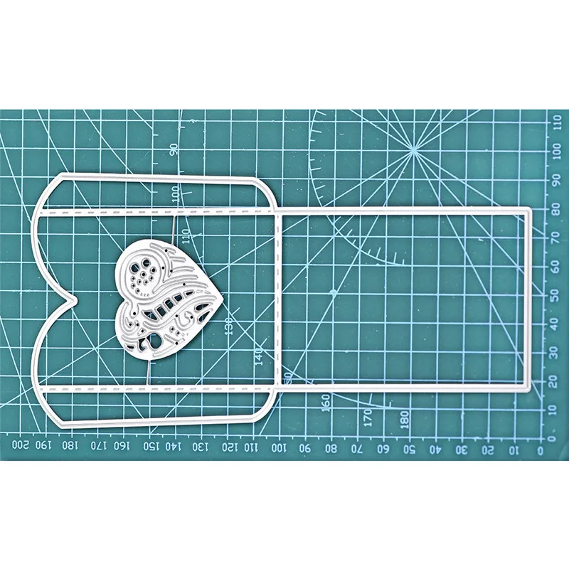 YaMinSanNiO Heart Bag Box Stamps Metal Cutting Dies for Scrapbooking Making Cards Photo Album Decorative Embossing Craft Stencil