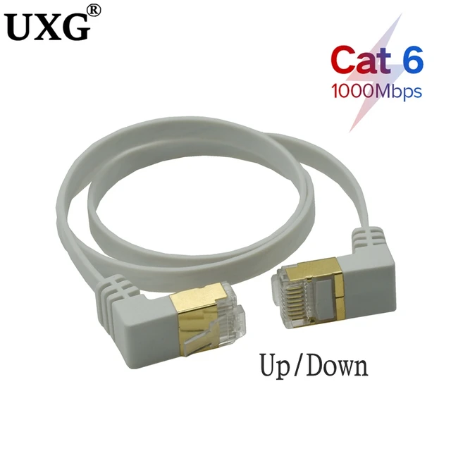 Cavo Ethernet RJ45 Angolato 90 Gradi - Cat5, 46 Cm, Per PC, Router, Xbox, PS4