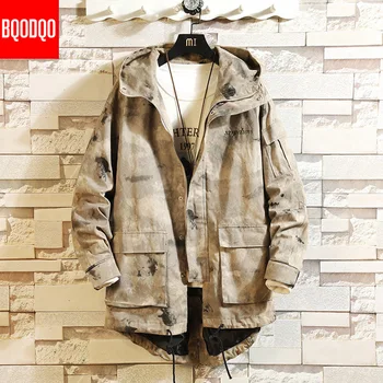 

Camouflage Autumn Military Pilot Bomber Jacket Men Winter Streetwear Plus Size Cotton Coat Male Loose Japanese Jackets And Coats
