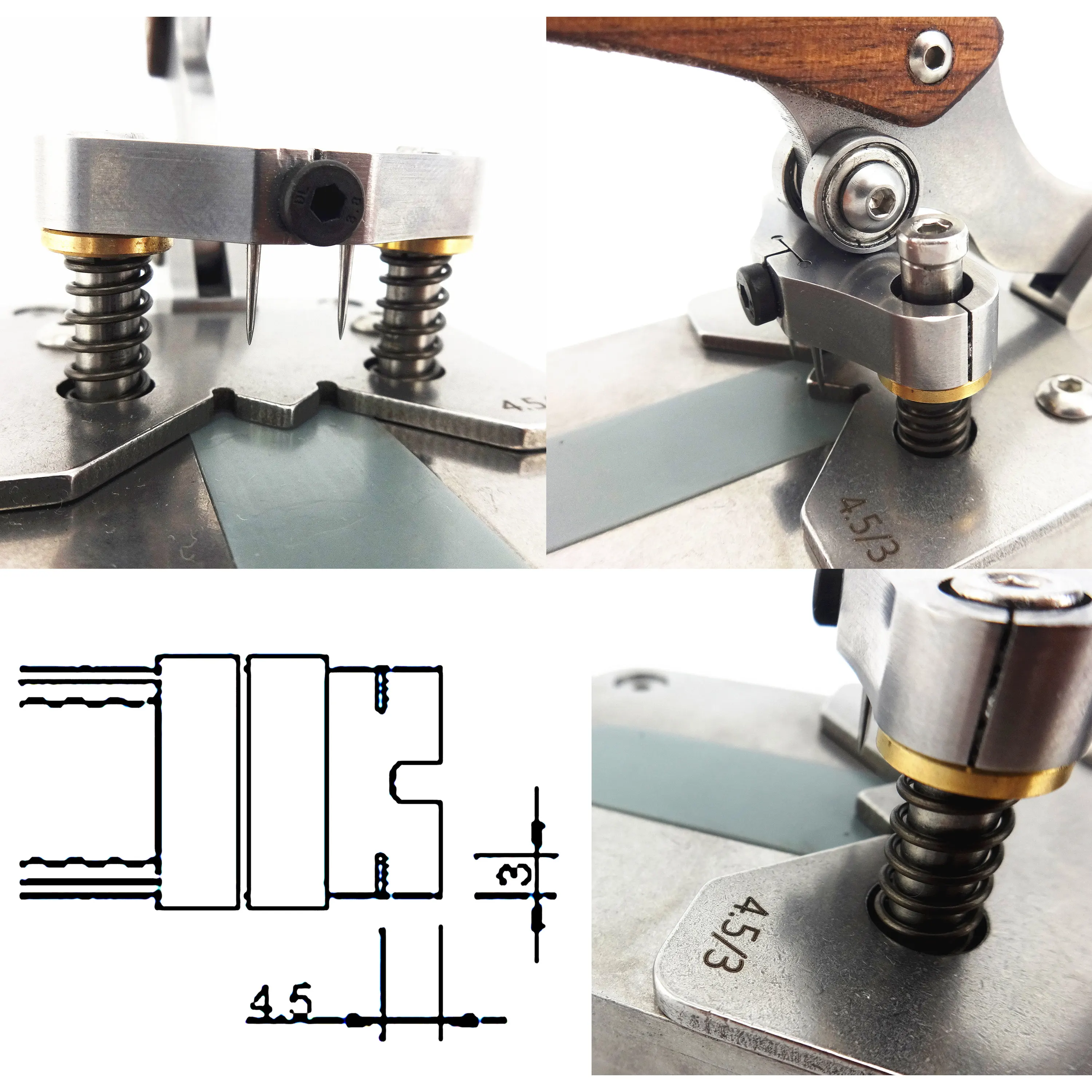 Leather Craft Watch Strap Finishing Ending Hole Making Punch Lock The Suture Press Tool Chisel Edger Groover Creaser Skiver Awl