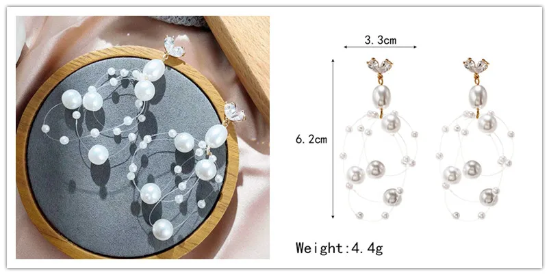 Новые массивные серьги для женщин Роскошные Кристальные кубические циркониевые жемчужные серьги корейские украшения Аксессуары