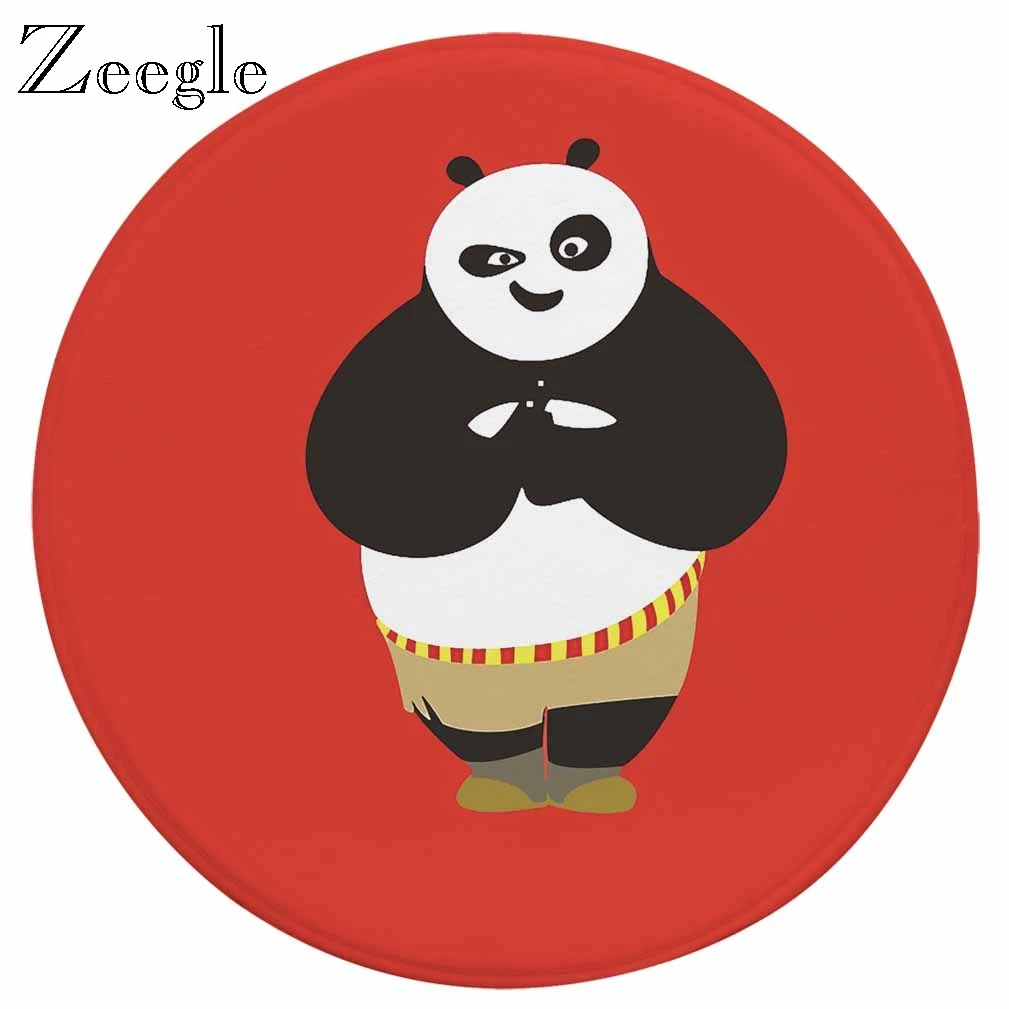 Zeegle мультфильм круглый ковер воды абсорбирующий коврик Фланелевые домашние