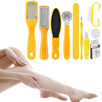 

8/10Pcs Pedicure Care Dead Skin Callus Remover Scraper Feet File Rasp Tool Kit Foot File Callu Remover Set Feet Exfoliating 2020