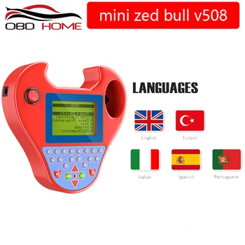 

Newest Auto Key Programmer Smart Mini Zed Bull No Tokens Support 8C and 8E chips Red Black Color Programming Transponders