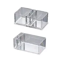 Clear Acrylic Cocktail Napkin Holder Tissue Box Paper Serviette Dispenser Bar Caddy Straws Organiser for Dining Table Home Decor 2