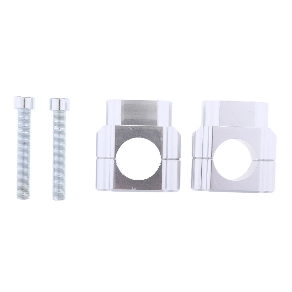 28mm Motorcycle Handle Bar Mounting Handlebar Risers Clamp Silver Mount Mounting Riser Clamp for Harley Honda Yamaha Suzuki