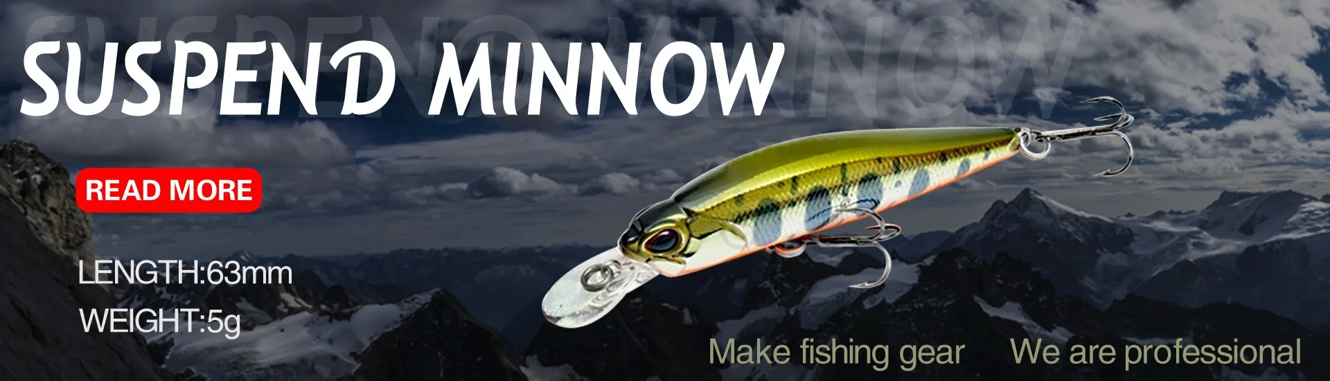 Description Picture 2 of itemMinnow Fishing Lure, Topwater Hard Bait, Wobbler Jig Bait, Crankbait Carp, Striped Bass, SwimBait, 63mm, 77mm, 5G, 8G, 4G