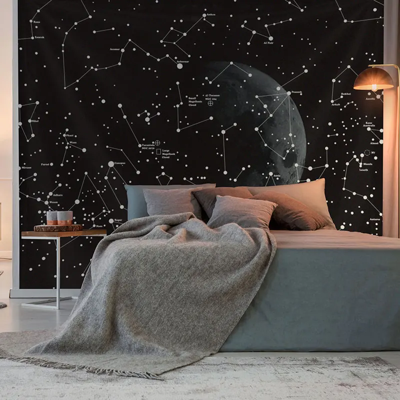 Enipate Психоделическое Созвездие гобелен Галактический космический узор настенный подвесной светильник-покрывало из полиэстера коврик для йоги одеяло
