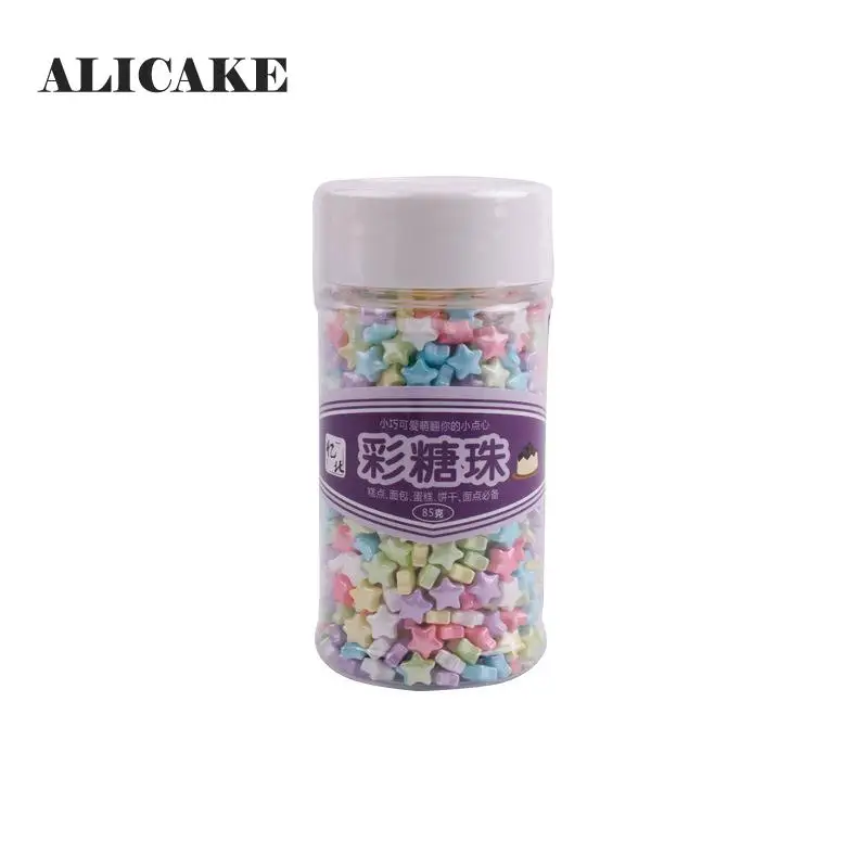 85g Star Sugar Sprinkles Edible Cake Decoration Candy Shiny Food Coloring Colorful Baking Bakery Pastry Tools Sprinkle