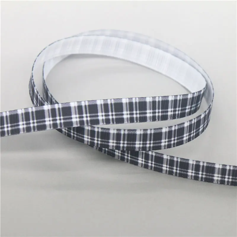 DHK 3/8'' 5yards Plaid Grid printed grosgrain ribbon Accessory hairbow headwear DIY decoration 9mm C1868