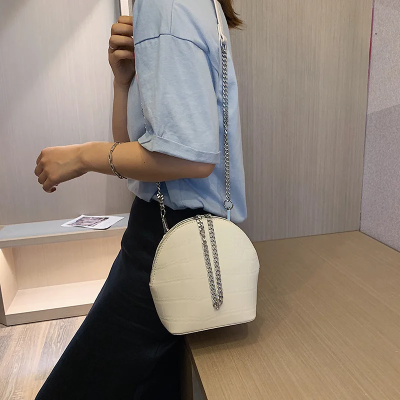 

2019 Summer New Style Stone Pattern Shell Bag Women's Hand Chain Bag Simple Versatile Korean-style Crossbody Bag