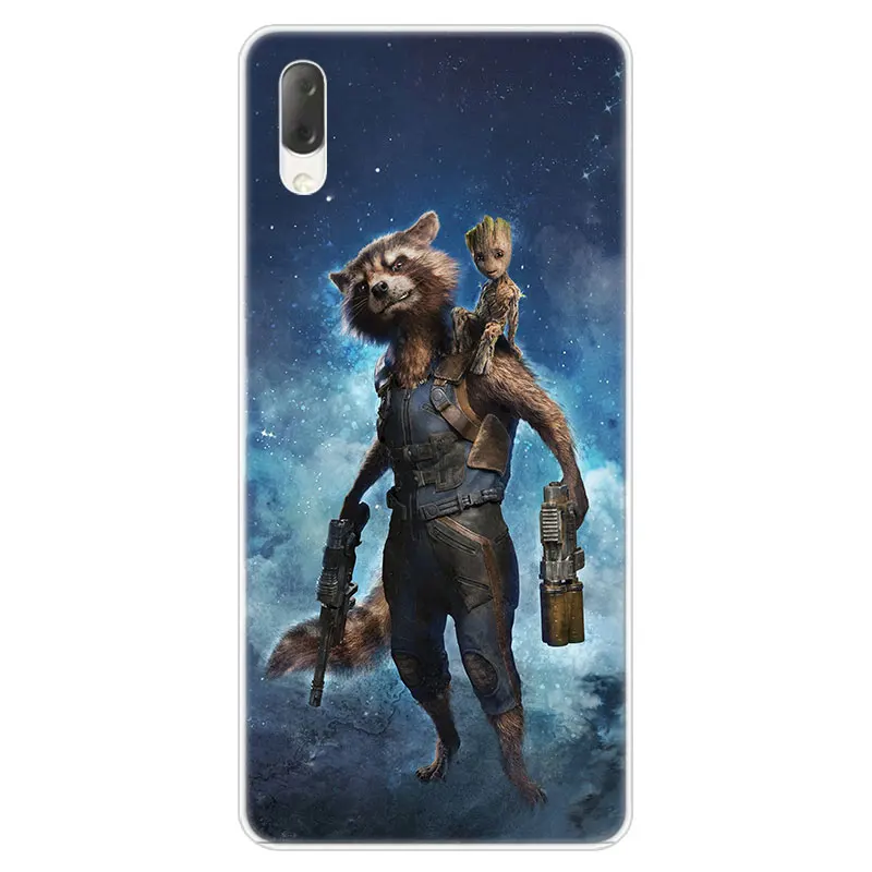 Чехол Marvel Guardians of the Galaxy Groot для sony Xperia L1 L2 L3 X XA XA1 XA2 Ultra E5 XZ XZ1 XZ2 Compact XZ3 M4 Aqua Z3 Z5