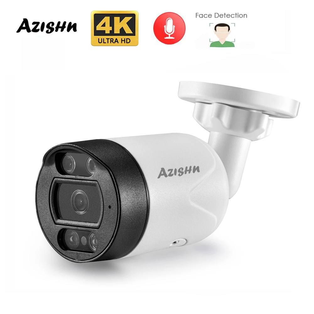 AZISHNH265UltraHD4K8MPSecurityPOEIPCameraHumanDetection