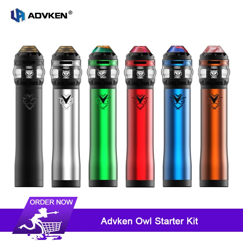 

Original Advken Owl Starter Kit 5-85W Owl Box Mod with 3ml OWL Mesh Sub-Ohm Tank by 18650/20700/21700 battery vs Drag 2 Kit