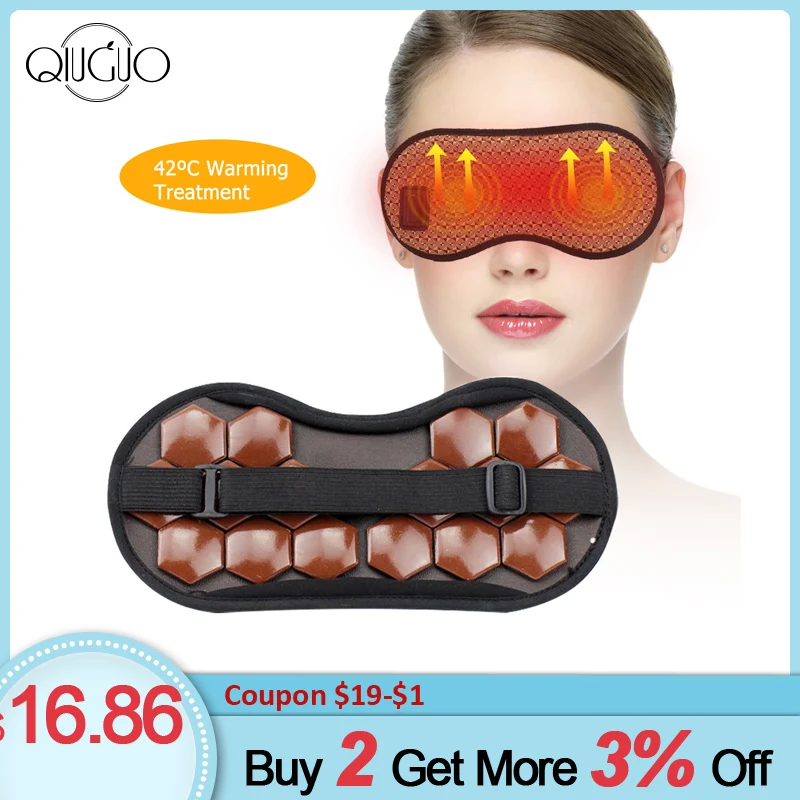 

Tourmaline Eye Massager Electric Heating Bluetooth Eyemask For Sleeping Far Infrared Eye Cover Travel Office Use