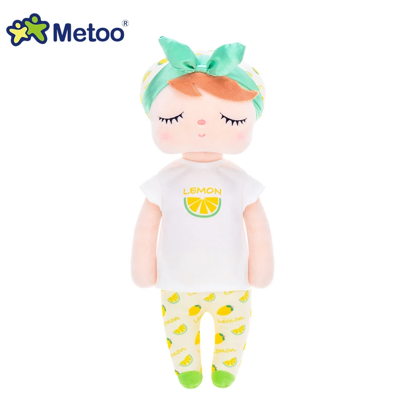 lemon Metoo на подкладке из плюша и мягкие милые милый кролик Животные для Для детей игрушки кукла Анджела для девочек на день рождения; Рождественский подарок фруктовой серией - Цвет: lemon
