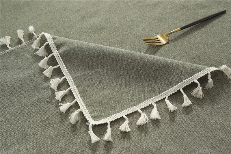 Solid color tablecloth cotton table cloth rectangular Dining Table Cover coffee table Simple Plain Tablecloth tablecloths
