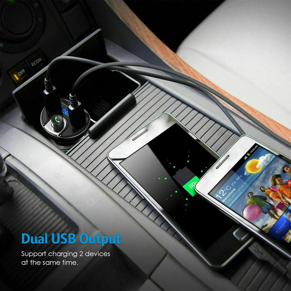 Беспроводной автомобильный Bluetooth MP3 Playe fm-передатчик Hands-free автомобильный комплект аудио 3.1A двойной usb порт быстрое зарядное устройство MP3 радио адаптер
