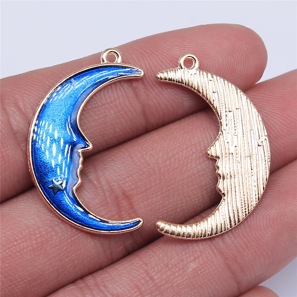 Wysiwyg 3pcs 20x32mm Crescent Moon Charms Pendant For Jewelry Making