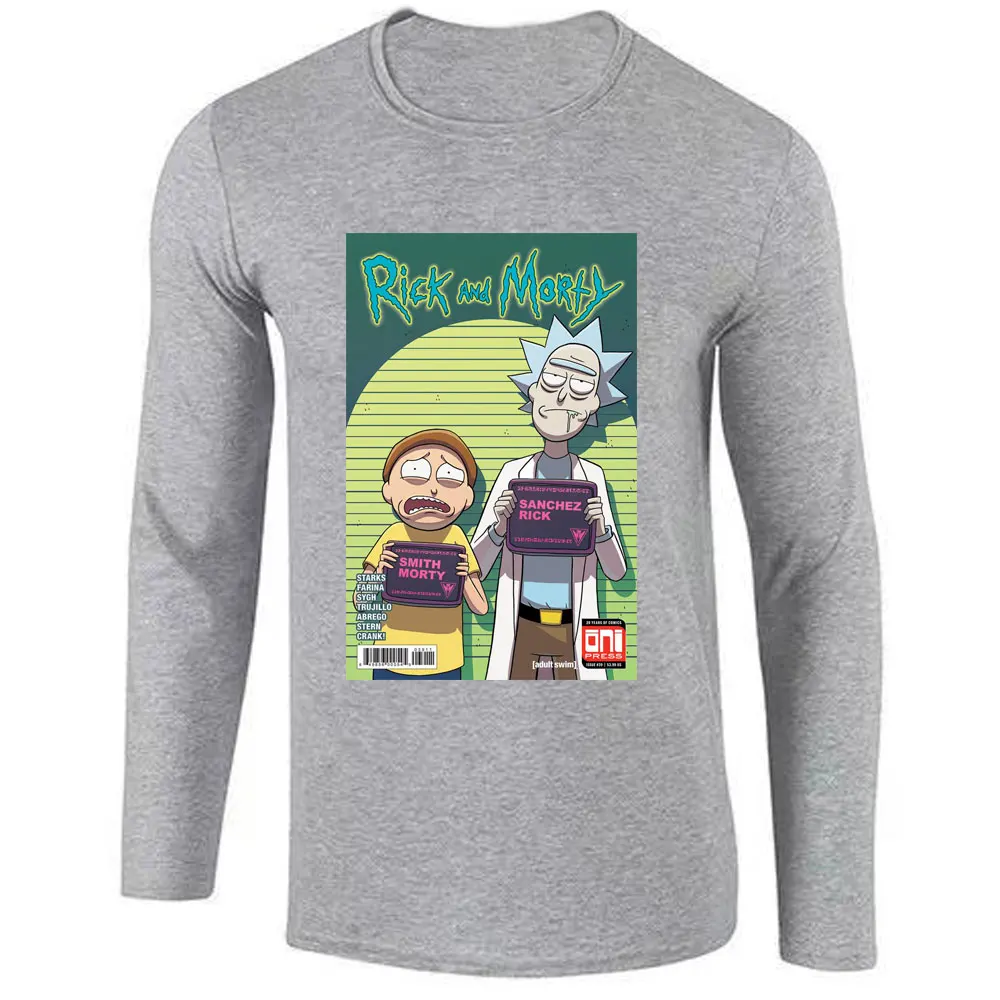 gary Ricka and marty футболка с длинным рукавом для мужчин Rick Y marty Забавные футболки одежда Camisetas Hombre футболка модная облегающая - Цвет: gary