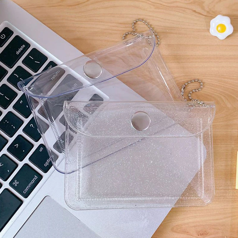 Fashion Transparent Waterproof Pvc Women Card Case Business Card Holder Men Credit Card Bag Id Card Mini Wallet Girls Coin Purse Card Id Holders Aliexpress