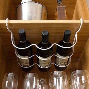 

Wine Bottle Holder for All Kinds Of Refrigerators and 3 Bottles for Space Saving Shelves Organizer