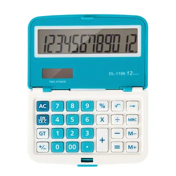 

12 Digits Solar Folding Mini Calculator Dual Power Office Electronic Handheld Pockets Calculator FKU66
