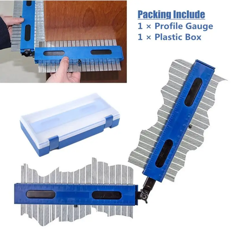 

Multi-function Outline Contour Gauge Tiles Laminate Tiling Edge Shaping Measure Wood Ruler ABS Outline Gauge Duplicator Lengthen