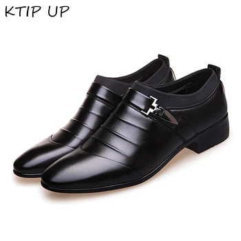 

Brand 2019 Italian Mens Leather Shoes Big Size Luxury Dress Shoes Men High Quality Office Loafers Man Casual Wedding Shoes