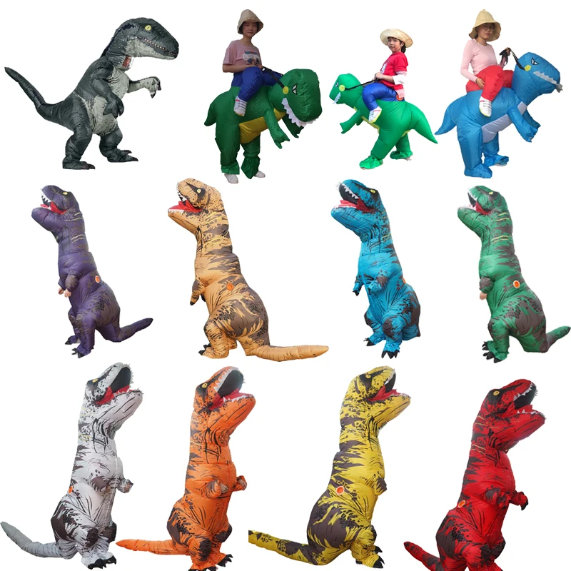 Dragon t rex Dino Rider Suit T-Rex Costume Purim Cosplay Christmas Adult Halloween Inflatable Dinosaur Costume For Women Men