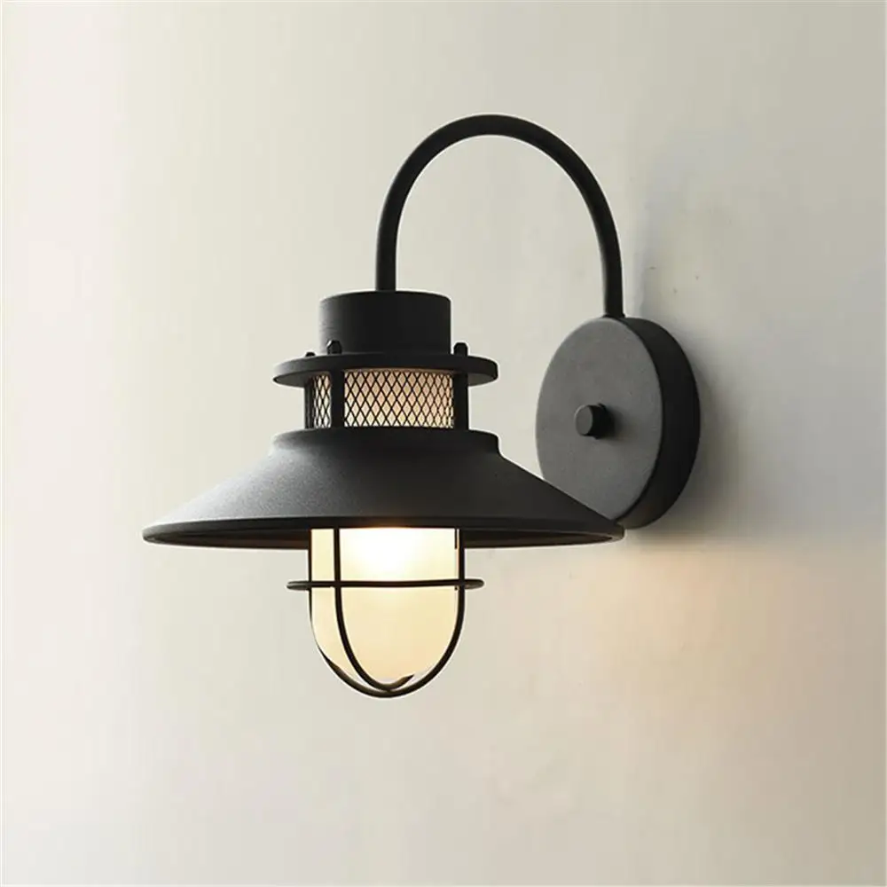 Outdoor Wall Mount Light Fixture Exterior Sconces 1 Lighting Lantern Textured Black Finish with Milky White Glass Shade integrated outdoor light modern exterior sconce with crystal bubble glass 12w 3000k mount lighting matte black finish porch