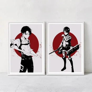 

Attack On Titan Eren Jaeger Levi Ackerman Anime Posters And Prints Wall Art Canvas Painting Baby Pictures Wall Paintings