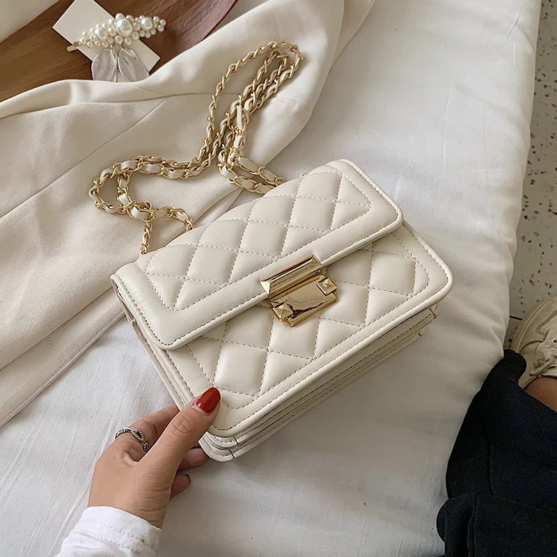 Quality Chain Bag 2020 New Female Fashion Rhombus Single Shoulder Messenger Small Square Designer channel | Багаж и сумки